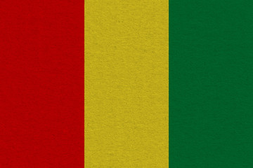 Guinea flag painted on paper