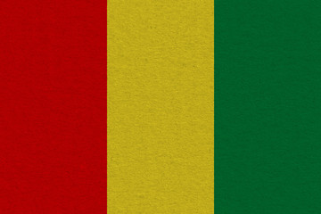 Guinea flag painted on paper