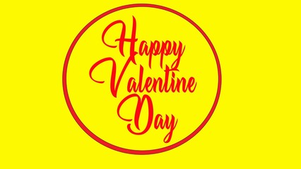 Happy Valentines Day typography poster with handwritten calligraphy text, isolated on white background. Romantic postcard Vector Illustration. - Vector