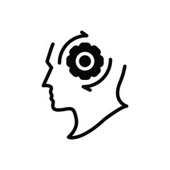 Black solid icon for strategy change 