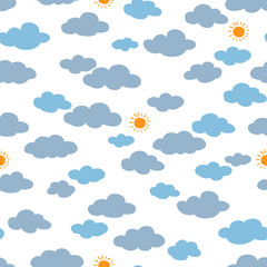 Pretty pattern illustration material of the rain cloud,
