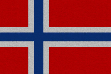 Fototapeta premium Norway flag painted on paper