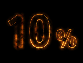 10% number Burning wire, Lightning effect