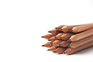 Pencils isolated on white background