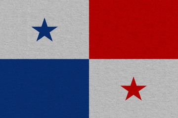 Panama flag painted on paper