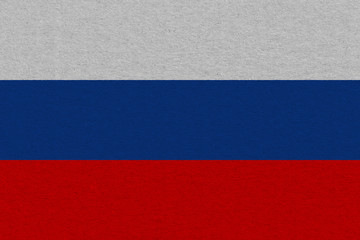 russia flag painted on paper