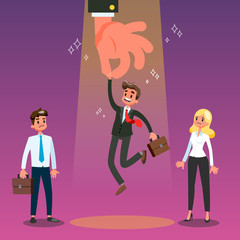 Human resources concept. Idea of recruitment and job