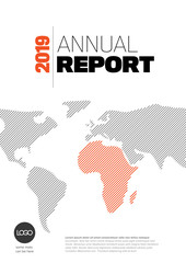 Naklejka premium Annual report cover template