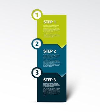 Three Steps Vertical Template