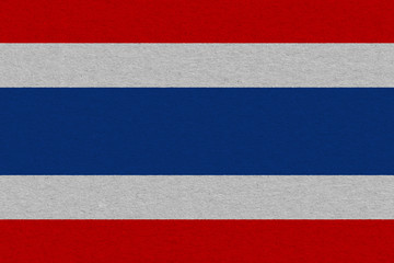 Thailand flag painted on paper