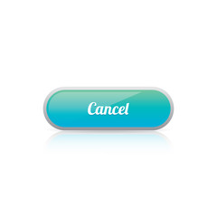 Simple Glossy Cancel Button Vector