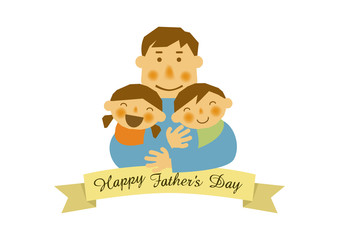 父の日のイラスト ロゴデザイン バラのフレーム リース 花輪 Wall Mural Tomoko Arakawa