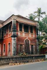 Naklejka premium Portuguese streets in Goa, India