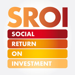 SROI - Social Return On Investment acronym, business concept background