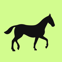 Walking horse vector icon