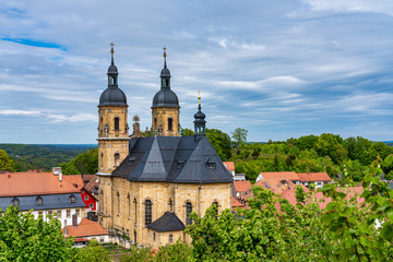 Fototapeta na wymiar Basilica of Goessweinstein in Upper Franconia, Bavaria in Germany