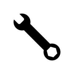 wrench icon vector. Wrench Icon in trendy flat style isolated on white background. Spanner symbol for web design