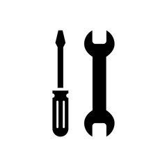 Repair icon. Wrench and screwdriver icon. Settings vector icon. maintenance