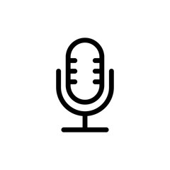 Microphone Icon. Mic sign. Karaoke microphone icon. Broadcast mic sign