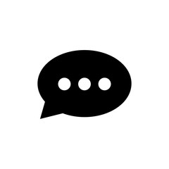 Chat icon vector. Chat vector icon. Speech bubble.