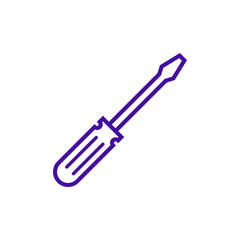 Repair icon. Wrench and screwdriver icon. Settings icon isolated