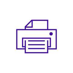 printer icon vector. print icon on the white background