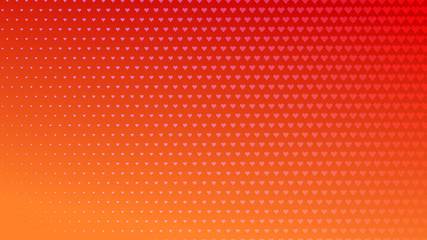 Abstract halftone background of small symbols in orange colors