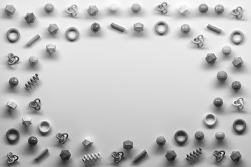 Black and white Geometric figures and copy blank space for presentation