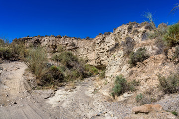 Tabernas desert, in spanish Desierto de Tabernas, Andalusia, Spain