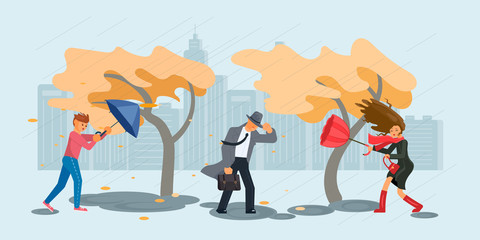 Autumn stormy weather