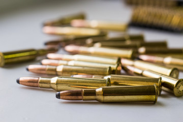 Fototapeta premium Ammunition, gun bullets 