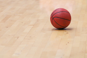 basketball on court