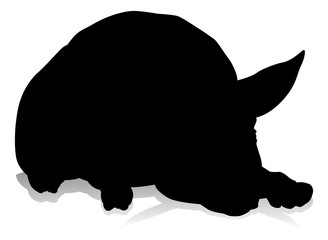 A pig silhouette farm animal graphic