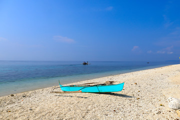 Fototapeta na wymiar boat on the beach, Capul islands, Philippines
