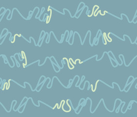 Abstract minimalism seamless pattern, teal color background, vector illustration