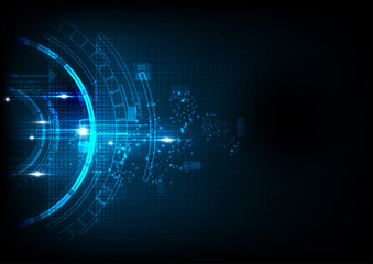 Deep Blue Light Futuristic Technology