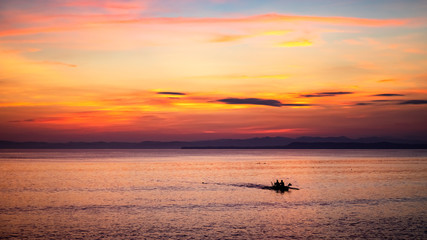 sunrise over the sea, Capul islands, Philippines