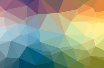 Obraz premium Illustration of abstract Blue, Orange And Green horizontal low poly background. Beautiful polygon design pattern.