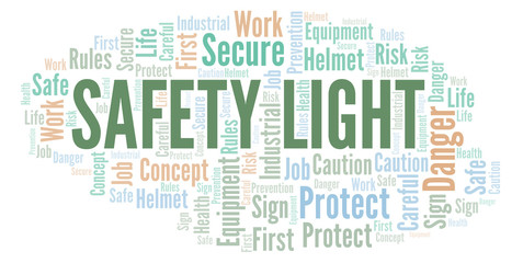 Fototapeta premium Safety Light word cloud.