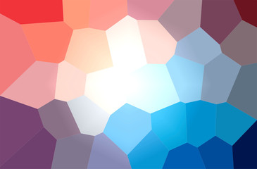 Abstract illustration of blue, pink, purple, red Giant Hexagon background