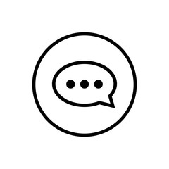 Fototapeta premium Chat icon vector. Chat Icon in trendy flat style isolated on grey background. Speech bubble symbol for web design