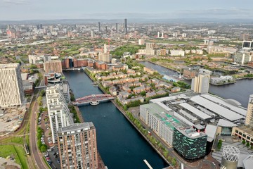 Fototapeta na wymiar Aerial View Media City Manchester 