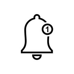 Bell Icon vector. Notification symbol for your web site design