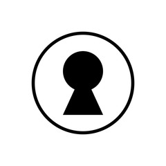 Hole Key icon. Key vector icon. Key symbol for web site design