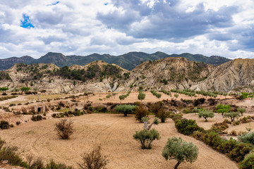 The Badlands of Abanilla and Mahoya near Murcia in Spain