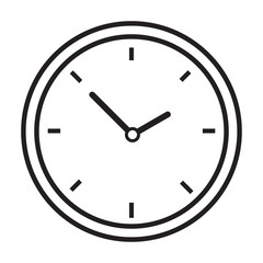 Clock icon time line vector isolated on white