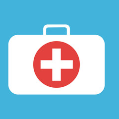 First aid kit icon medical bag vector isolated on white