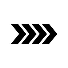 Right arrow black simple icon isolated on white background