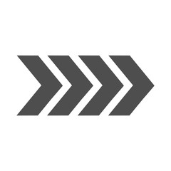 Right arrow black simple icon isolated on white background