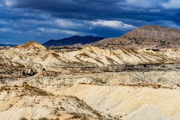 The Badlands of Abanilla and Mahoya near Murcia in Spain